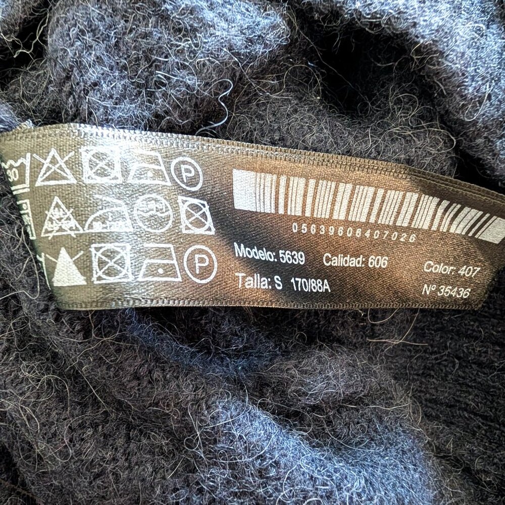 Massimo Dutti Womens Size S Blue Alpaca Wool Cashmere Blend Oversized Cardigan - Picture 12 of 12